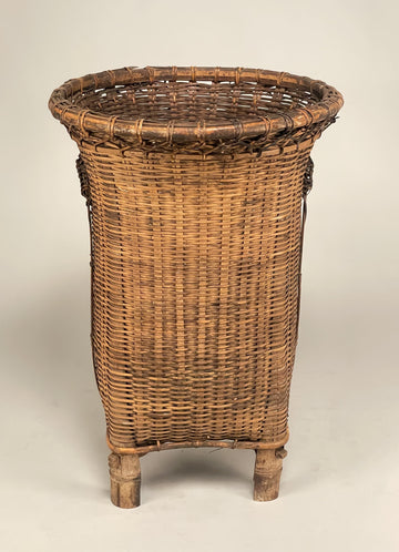 Antique Tea Basket With Four Legs